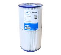 AllSpares Filtro idromassaggio adatto per Poolex PF-NFX050CT | Netflux 50 | Ricambio per Emaux CF50, CF50-CE, 914100446 | Filtro Spa per acqua chiara idromassaggio | 364 x 183 mm