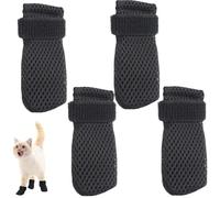 Zwenjuan Stivali per Gatti AntiGraffio,4 Pezzi Traspiranti Scarpe da Gatto,Stivali per Cani Regolabili Calzini per Gatti(Taglia S),per Fare Il Bagno agli Animali Domestici,Tagliare Le Unghie