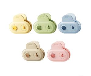 ZWEquipint 5 clip magnetiche per frigorifero con tracciamento della data, forte magnete da frigorifero per sigillare sacchetti di snack, appunti e foto, organizer da cucina in ABS PP, 6,3 x 5,5 cm