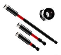 ZWEquipint Adattatore per punte da trapano a cambio rapido da 1/4 di pollice con ritenzione magnetica, asta di prolunga in acciaio SUP11 per trapani elettrici, 60-150 mm (3 pezzi)