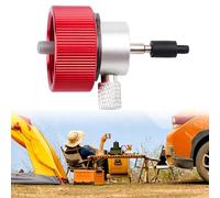 ZWEquipint Adattatore per serbatoio di gas propano a strisce verticali con porta olio in silicone, raccordo di riempimento senza perdite, per forniture da cucina da campeggio, rosso metallo