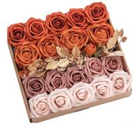 ZWEquipint Bouquet di fiori artificiali in seta per proposta di matrimonio, composizione floreale realistica fai da te per decorazione della casa e centrotavola, design leggero realizzato a mano, 28 x
