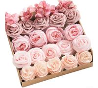 ZWEquipint Bouquet di fiori artificiali in seta per proposta di matrimonio, composizione floreale realistica fai da te per decorazione della casa e centrotavola, design leggero realizzato a mano, 28 x