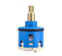 ZWEquipint Cartuccia per rubinetto doccia in ottone da 33 mm, bobina di valvola deviatrice a 3 vie con controllo della terza marcia per il flusso d'acqua, parte di ricambio blu per riparazione