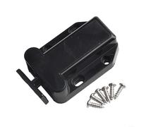 ZWEquipint Chiusura per soffitta per portello mansardato, 3 kg, in plastica, con fissaggi, apertura e chiusura, pannello di blocco regolabile a pressione (nero)