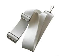 ZWEquipint Cinghia centrale per rete da tennis, 2,2 m, regolabile, in nylon bianco, con gancio a molla in acciaio inox, per regolazione dell'altezza della rete del campo da tennis, accessorio sportivo
