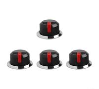 ZWEquipint Confezione da 4 manopole di ricambio per stufe e griglie, diametro 58 mm, in plastica, per quadranti con anelli decorativi, accessori per barbecue per cucinare all'aperto e riparare forni