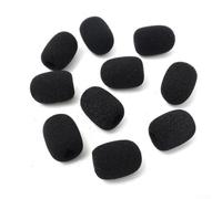 ZWEquipint Copertura antivento in schiuma per microfono per cuffie, protezione per griglia in morbida spugna, diametro interno 8 mm, lunghezza 3 cm, colore nero (confezione da 10), per la maggior