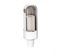 ZWEquipint Dispenser per bicchieri di carta da parete con coperchio trasparente, installazione adesiva senza trapano, per refrigeratore d'acqua da cucina e ufficio, contiene tazze di plastica a strato
