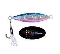 ZWEquipint Esche che si illuminano al buio, esche realistiche per pesca notturna, azione di affondamento fluida con ganci forti (60 g C)