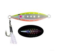 ZWEquipint Esche che si illuminano al buio, esche realistiche per pesca notturna, azione di affondamento fluida con ganci forti (80 g E)