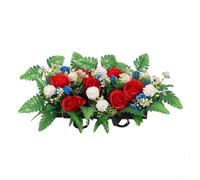 ZWEquipint Fiori artificiali della sella del cimitero per le lapidi resistenti UV 50 cm