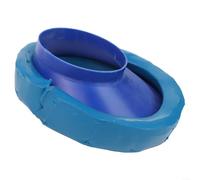 ZWEquipint Guarnizione flangiata offset WC per tubi in PVC da 75-120 mm, connettore ABS resistente agli odori a prova di perdite per colla nano, regolabile 2-4 cm per WC intelligenti divisi, blu