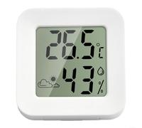 ZWEquipint Igrometro digitale e termometro per interni, per mini display LCD con icone meteorologiche, alta precisione ±2°C/±5%RH, sensore ABS compatto per casa, ufficio, camera dei bambini, serra