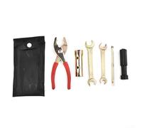 ZWEquipint Kit di attrezzi per moto con pinze, chiave inglese e rimozione in custodia, set di riparazione in lega di alluminio per Honda, Suzuki, BMW, Polaris e la maggior parte delle moto