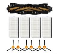 ZWEquipint Kit di ricambio per spazzola a rullo principale, filtro laterale, per Cecotec per Conga, M50, M50, X-Treme Robot Aspirapolvere, include 1 spazzola principale, 6 spazzole laterali, 4 filtri