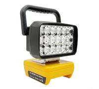 ZWEquipint Lampada da lavoro a LED da 40 W 6000 lm con porta USB, torcia portatile compatibile con batteria da 18 V per campeggio e officina (DW)