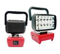 ZWEquipint Lampada da lavoro a LED da 40 W 6000 lm con porta USB, torcia portatile compatibile con batteria da 18 V per campeggio e officina (MWQ)