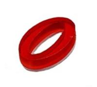 ZWEquipint Numeri civici 3D in acrilico, autoadesivi, impermeabili, colore rosso, 5 cm (10)