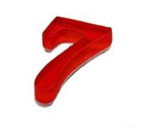 ZWEquipint Numeri civici 3D in acrilico, autoadesivi, impermeabili, colore rosso, 5 cm (7)