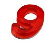 ZWEquipint Numeri civici 3D in acrilico, autoadesivi, impermeabili, colore rosso, 5 cm (9)