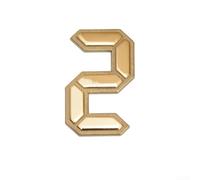 ZWEquipint Numeri civici 3D in lega di zinco oro 0 - 9 per cassetta postale da giardino con 2,13 pollici auto metallo per cartello indirizzo(2)