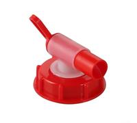 ZWEquipint Rubinetto in plastica da 62 mm, per acqua chimica, uso industriale, giardino, robusta struttura in polipropilene, facile da installare, funzionamento regolare, bianco rosso (1 pezzo)