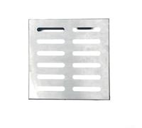 ZWEquipint Scarico a pavimento in acciaio inox con spazzolato antiscivolo, perfetto per strade comunali e aree residenziali, resistente alla ruggine (300 x 300 x 30 x 3 mm)