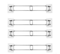 ZWEquipint Set di 4 barre per frigorifero per camper, aste di tensione regolabili, 32 cm, 57 cm, organizer per frigorifero in acciaio inox, per rimorchi, camper, cucina di casa