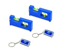 ZWEquipint Set di 4 misuratori di livello magnetici portatili da 10,2 cm, con forte base magnetica, per appendere quadri fai da te, da appendere alla parete, giallo e blu (4 pezzi blu)