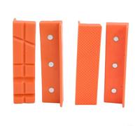 ZWEquipint Set di ganasce magnetiche morbide, 4 pezzi, per morsa in metallo, macchine utensili, ganasce in gomma da 10,2 cm, 10,2 cm, 10,2 cm, arancione