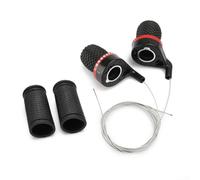 ZWEquipint Set di leve del cambio per manubrio da 22,2 mm, con impugnature e cavi, struttura in gomma e plastica, per bici da pendolari e pieghevoli