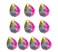 ZWEquipint Spinner, kit di esche da pesca, 10 pezzi, in rame, modificate dai raggi UV, colorate, fai da te, per trota e spigola, salmone glaucomi (polvere)