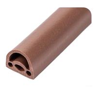 ZWEquipint Striscia sigillante in silicone per porte e finestre, 6 m, resistente alle intemperie, insonorizzante, con retro in acrilico, per porte in legno scorrevoli, armadi, marrone, bianco, grigio