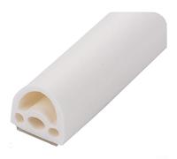 ZWEquipint Striscia sigillante in silicone per porte e finestre, 6 m, resistente alle intemperie, insonorizzante, con retro in acrilico, per porte in legno scorrevoli, armadi, marrone, bianco, grigio