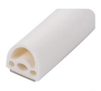 ZWEquipint Striscia sigillante in silicone per porte e finestre, 6 m, resistente alle intemperie, insonorizzante, con retro in acrilico, per porte in legno scorrevoli, armadi, marrone, bianco, grigio