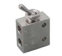 ZWEquipint TAC2-31V Valvola a levetta pneumatica a 2 posizioni a 3 vie, interruttore di controllo dell'aria meccanico per automazione industriale, tono argento metallo