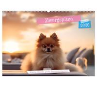 Zwergspitze - kleine Hunde, große Persönlichkeiten (Wandkalender 2026 DIN A2 quer), CALVENDO Monatskalender: Charmante Miniaturhunde in wundervollen Szenen