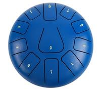 Zwfjcmsa Tamburello in acciaio da 20,3 cm, 11 note, con bacchette e plettri per , per meditazioni, tamburello strumento G