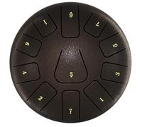 Zwfjcmsa Tamburello in acciaio da 20,3 cm, 11 note, con bacchette e plettri per , per meditazioni, tamburello H