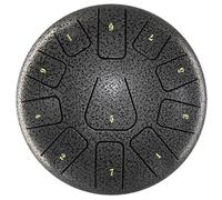 Zwfjcmsa Tamburello in acciaio da 20,3 cm, 11 note, con bacchette e plettri per , per meditazioni, tamburello strumento C