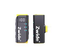 Zwide Microfono Lavalier portatile wireless M3-L (1to1), 3 livelli di cancellazione del rumore, Plug and Play, mini microfoni compatti con clip magnetica, compatibile con dispositivi Apple / iPhone /