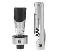 Zwilling SOMMELIER set cavatappi e versatore per vino in acciaio inossidabile, nero e acciaio