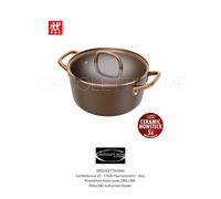 Zwilling Casseruola due manici + coperchio in vetro - 24 cm, alluminio, marrone