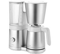 ZWILLING ENFINIGY Macchina da caffè con brocca termica da 1,25l, Macchina da caffè con riscaldatore, per 10 tazze, Funzione blooming, Acciaio inossidabile, Argento