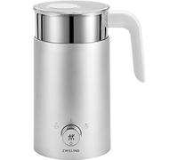 ZWILLING Enfinigy - Montalatte elettrico, in schiuma calda e fredda, con microbolle vellutate e cremose, per sostituti del latte e delle piante, argento