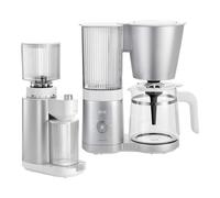 ZWILLING ENFINIGY Set per caffè a filtro con macinacaffè, 2-pz. / 1.5l, bianco-acciaio, Plastica