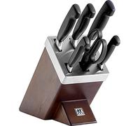 ZWILLING Four Star Ceppo Autoaffilante, Made in Germany | 7 Pezzi, Acciaio Speciale Inox, Marrone