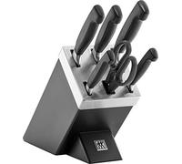 ZWILLING Set di coltelli Four Star con ceppo - sistema autoaffilante, 7 pz, nero