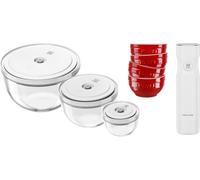 ZWILLING Fresh & Save BOWLS - Set di 11 pezzi, in vetro/ceramica, S-12 cm, M-18 cm, L-24 cm, pompa